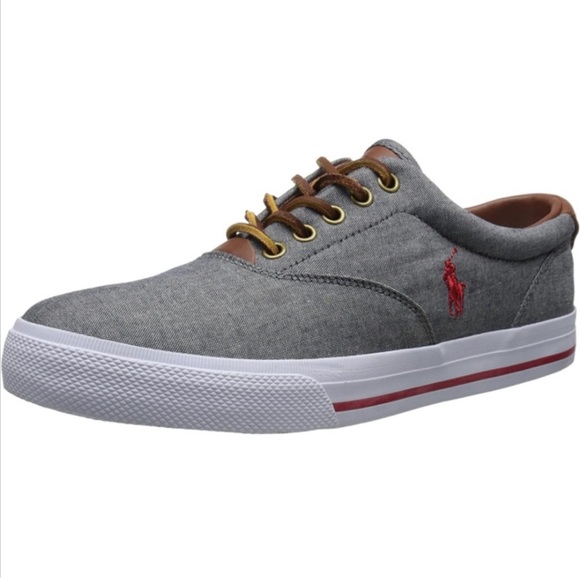 🖤🖤🔥Ralph Lauren Vaughn Men's Keaton Suede-Trim Herringbone Sneaker Size 10D - Picture 3 of 7